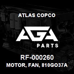 RF-000260 Atlas Copco MOTOR, FAN, 810GO37A47 | AGA Parts