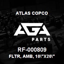 RF-000809 Atlas Copco FLTR, AMB, 10"X20"X1", 9806 | AGA Parts