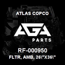 RF-000950 Atlas Copco FLTR, AMB, 26"X36"X1" | AGA Parts