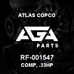 RF-001547 Atlas Copco COMP, .33HP | AGA Parts