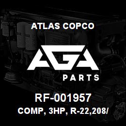 RF-001957 Atlas Copco COMP, 3HP, R-22,208/230-3-60 | AGA Parts