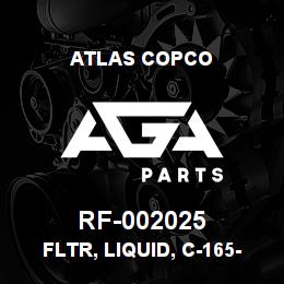 RF-002025 Atlas Copco FLTR, LIQUID, C-165-S, .625"ODF | AGA Parts
