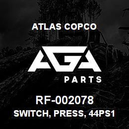 RF-002078 Atlas Copco SWITCH, PRESS, 44PS17-0038 | AGA Parts