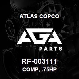 RF-003111 Atlas Copco COMP, .75HP | AGA Parts