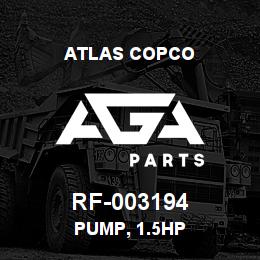 RF-003194 Atlas Copco PUMP, 1.5HP | AGA Parts