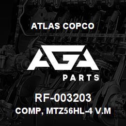 RF-003203 Atlas Copco COMP, MTZ56HL-4 V.M | AGA Parts
