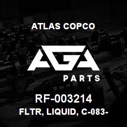 RF-003214 Atlas Copco FLTR, LIQUID, C-083-S, .375" OD | AGA Parts