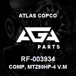 RF-003934 Atlas Copco COMP, MTZ80HP-4 V.M | AGA Parts