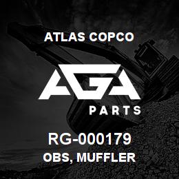 RG-000179 Atlas Copco OBS, MUFFLER | AGA Parts