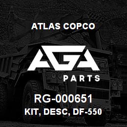 RG-000651 Atlas Copco KIT, DESC, DF-550 | AGA Parts