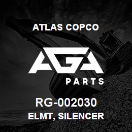 RG-002030 Atlas Copco ELMT, SILENCER | AGA Parts