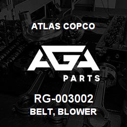 RG-003002 Atlas Copco BELT, BLOWER | AGA Parts
