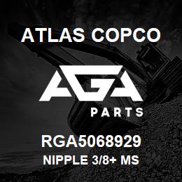 RGA5068929 Atlas Copco NIPPLE 3/8+ MS | AGA Parts