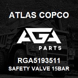 RGA5193511 Atlas Copco SAFETY VALVE 15BAR | AGA Parts