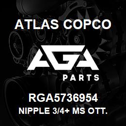 RGA5736954 Atlas Copco NIPPLE 3/4+ MS OTT. | AGA Parts
