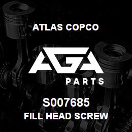 S007685 Atlas Copco FILL HEAD SCREW | AGA Parts