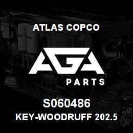 S060486 Atlas Copco KEY-WOODRUFF 202.5 | AGA Parts