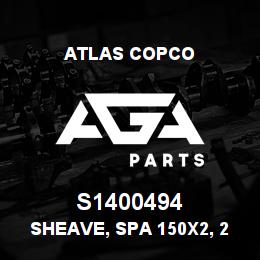 S1400494 Atlas Copco SHEAVE, SPA 150X2, 2 | AGA Parts
