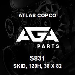 S831 Atlas Copco SKID, 120H, 38 X 82 | AGA Parts
