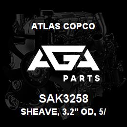 SAK3258 Atlas Copco SHEAVE, 3.2' OD, 5/8 | AGA Parts