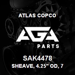 SAK4478 Atlas Copco SHEAVE, 4.25' OD, 7 | AGA Parts