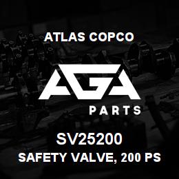 SV25200 Atlas Copco SAFETY VALVE, 200 PS | AGA Parts