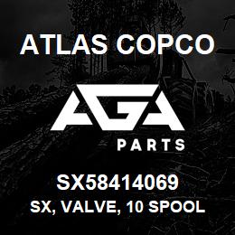 SX58414069 Atlas Copco SX, VALVE, 10 SPOOL | AGA Parts