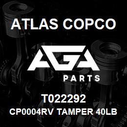 T022292 Atlas Copco CP0004RV TAMPER 40LB | AGA Parts