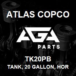 TK20PB Atlas Copco TANK, 20 GALLON, HOR | AGA Parts