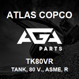 TK80VR Atlas Copco TANK, 80 V., ASME, RED | AGA Parts
