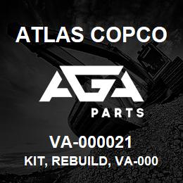 VA-000021 Atlas Copco KIT, REBUILD, VA-000011 | AGA Parts