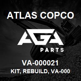 VA-000021 Atlas Copco KIT, REBUILD, VA-000011 | AGA Parts