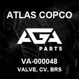 VA-000048 Atlas Copco VALVE, CV, BRS | AGA Parts