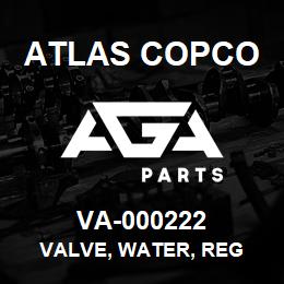 VA-000222 Atlas Copco VALVE, WATER, REG | AGA Parts