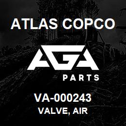 VA-000243 Atlas Copco VALVE, AIR | AGA Parts