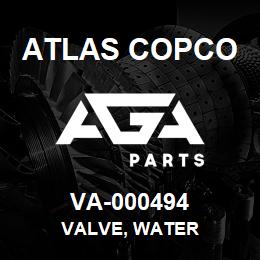 VA-000494 Atlas Copco VALVE, WATER | AGA Parts