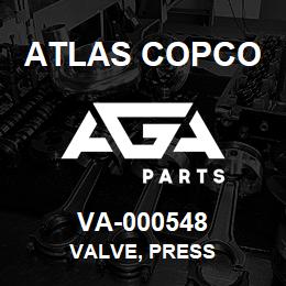 VA-000548 Atlas Copco VALVE, PRESS | AGA Parts