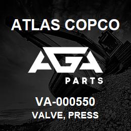 VA-000550 Atlas Copco VALVE, PRESS | AGA Parts