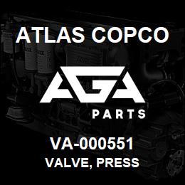 VA-000551 Atlas Copco VALVE, PRESS | AGA Parts