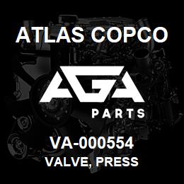 VA-000554 Atlas Copco VALVE, PRESS | AGA Parts