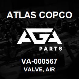 VA-000567 Atlas Copco VALVE, AIR | AGA Parts