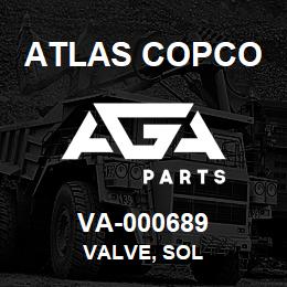 VA-000689 Atlas Copco VALVE, SOL | AGA Parts