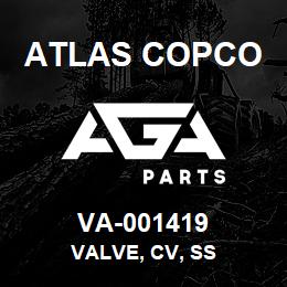 VA-001419 Atlas Copco VALVE, CV, SS | AGA Parts
