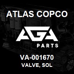 VA-001670 Atlas Copco VALVE, SOL | AGA Parts
