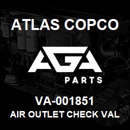 VA-001851 Atlas Copco AIR OUTLET CHECK VAL | AGA Parts