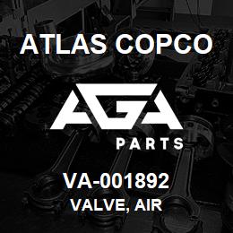 VA-001892 Atlas Copco VALVE, AIR | AGA Parts