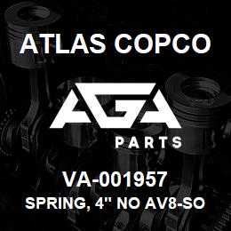 VA-001957 Atlas Copco SPRING, 4" NO AV8-SO | AGA Parts