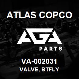 VA-002031 Atlas Copco VALVE, BTFLY | AGA Parts
