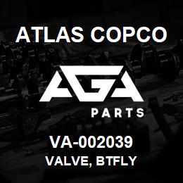VA-002039 Atlas Copco VALVE, BTFLY | AGA Parts