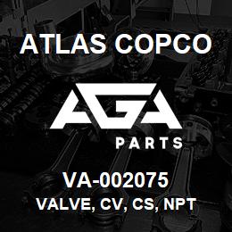 VA-002075 Atlas Copco VALVE, CV, CS, NPT | AGA Parts